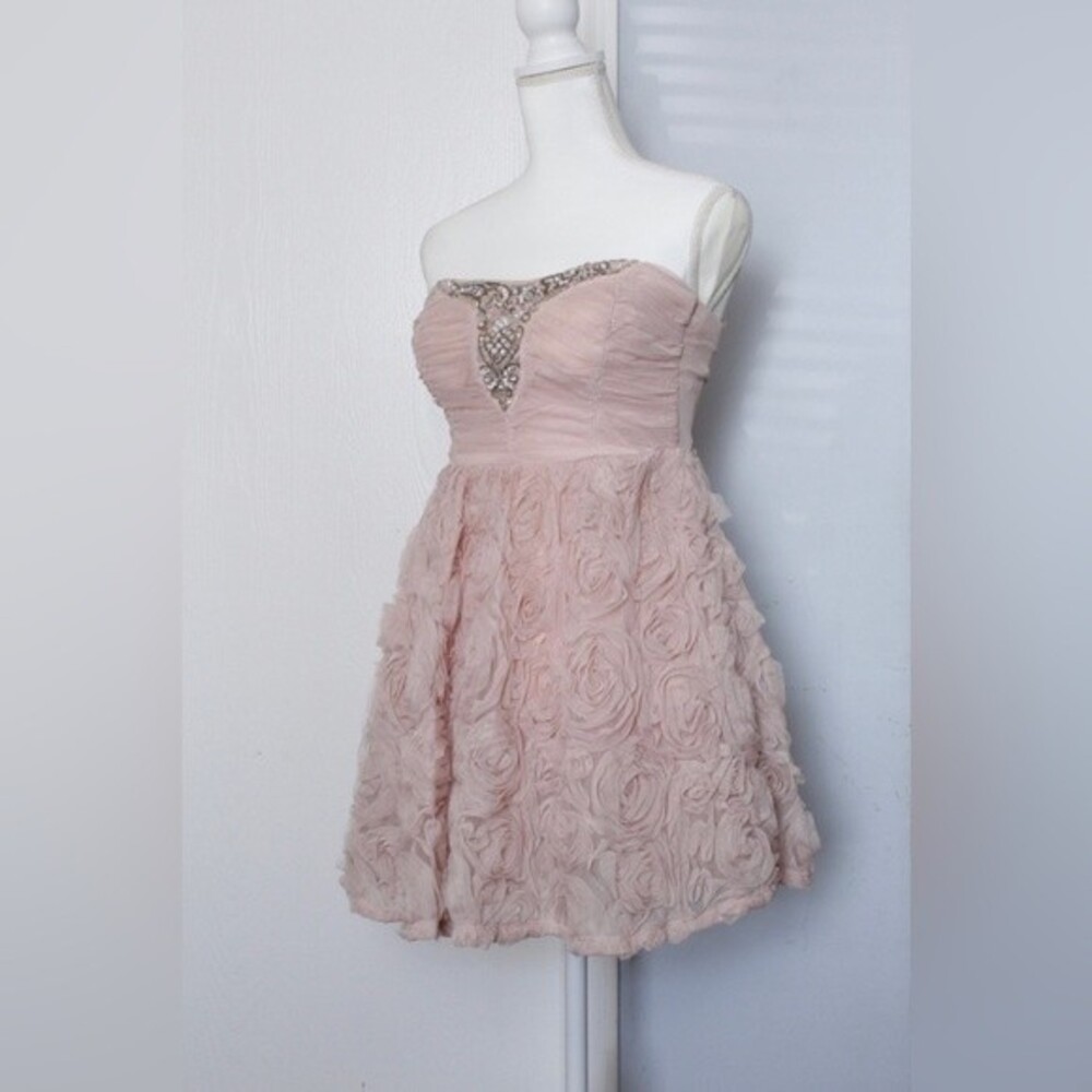 Trixxi Girl light pink strapless babydoll dress